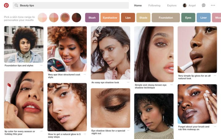 Pinterest Revamps Searches For Beauty Products To Include Skin Tones Pinterest Revamps Searches For Beauty Products To Include Skin Tones